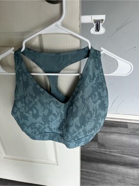 BuffBunny Teal Camo Racerback Sports Bra
